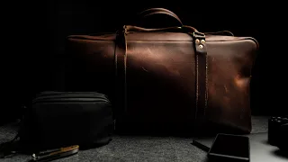 Leather Duffel Bag Build | ASMR