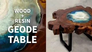 Resin Geode Table (like a River Table but...not!)