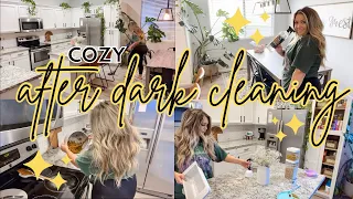 NEW AFTER DARK CLEAN WITH ME 2022 / CLEANING MOTIVATION / RELAXING NIGHT TIME CLEANING ROUTINE