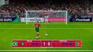 Brazil vs Portugal  - Penalty Shootout | Final FIFA World Cup 2022 | PES 21 eFootball