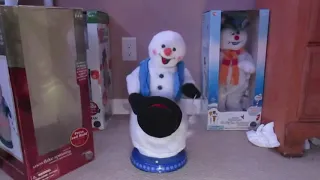 Gemmy 2002 - 2 Song Spinning Snowflake Snowman (VERY RARE)