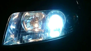 Led Headlights Install On Audi A4 B6/B7 (Comparison Led vs Halogen)