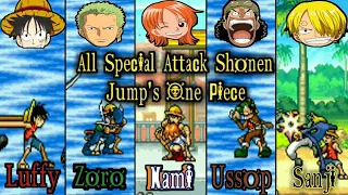 All Special Attack - Shonen Jump's One Piece (GBA)