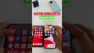 iPhone XR vs 13 Pro Max Speed test #shorts #short #iphone #iphonexr #iphone13promax
