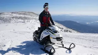 Тестируем снегоходы BRP 2019 , с Бородатой Ездой , в горах Шерегеша !