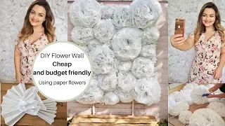 How to make a flower wall, Cheaply using faux paper flowers