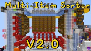 Minecraft Ultra-fast Multi-Item Sorter V2.0 Showcase (1.19, Java edition)