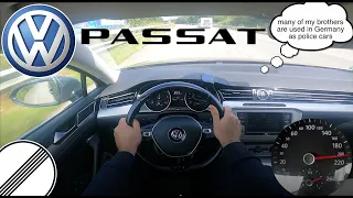 Volkswagen Passat Variant 1,6 TDI 2016 POV TOP SPEED DRIVE Autobahn MAX ACCELERATION NO SPEED LIMIT