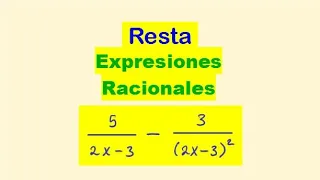 Resta de expresiones racionales (Pre-cálculo)