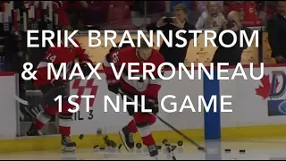 Erik Brannstrom & Max Veronneau - 1st NHL Game Highlights