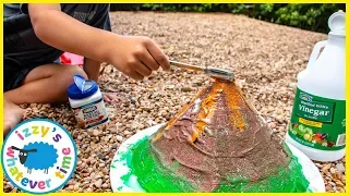 Father and Son VOLCANO PROJECT! 🌋🌋🌋 Learning and Playing with Izzy's Toy Time