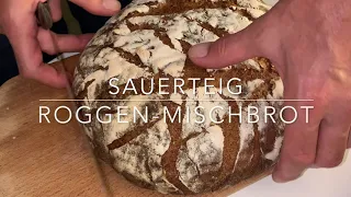 Außen cross, Innen luftig: Sauerteig Roggen-Mischbrot - lecker einfach und ganz ohne Schnickschnack