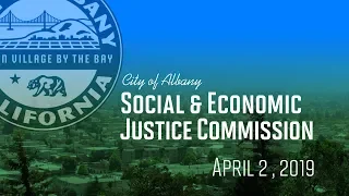 Social & Economic Justice Commission - Apr. 2, 2019