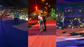 Gusttavo Lima brinca com filho no palco e faz declaração para Andressa Suita em show