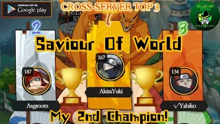 Saviour Of World | My Second Champion Cross Server Top III 🏆🏆 | Team Hawk | Naruto IDLE Gameplay