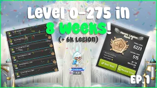 My UNBELIEVABLE Lv0 to 275 + 6k Legion Run in Just 8 WEEKS! NEW Player Maplestory Progression | EP.1