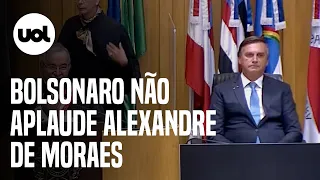 Alexandre de Moraes é aplaudido em posse do TST; Bolsonaro ignora