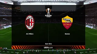 AC Milan vs AS Roma | San Siro | 2023-24 UEFA Europa League | PES 2021