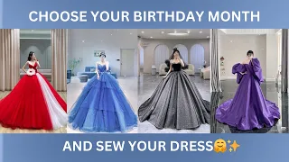 Choose your birthday month and see your dress😍 |princess gowns 💖|choose your style 🎉