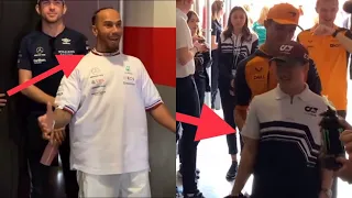 Lewis Hamilton joking with Mick Schumacher while Lando tickling Yuki | BTS of driver’s parade #USGP