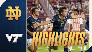 Irish Pick Up ACC Road Win Over Hokies | Highlights vs Virginia Tech | Notre Dame Men's Soccer