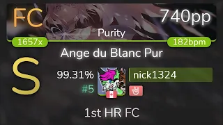 nick1324 | ke-ji feat. Nanahira - Ange du Blanc Pur [Purity] +HR 99.31% {#5 740pp FC} - osu!