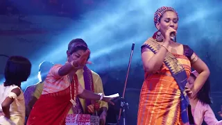 Kalpana Patowary Dancing Sonowal Kachari Bihu With School Friends in Beltola Bihu