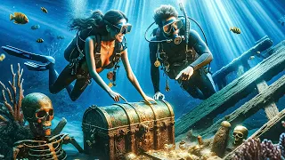 Two Couple Found Gold Treasure at Middle In The Ocean | Treasure Hunt Movie