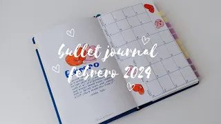 bullet journal febrero 2024 I minimalista  (eng sub)