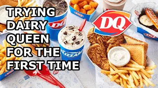 Trying DAIRY QUEEN for the FIRST TIME! *Blizzard, Chicken Strips, Cheese Curds*