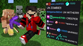 Paso MINECRAFT pero EL CHAT CONTROLA mi PARTIDA