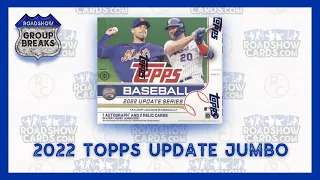 2022 Topps Update Series Baseball Jumbo - 6 Box Case Break #2