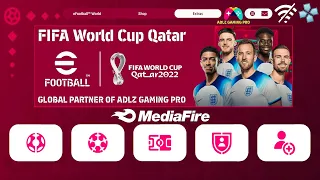 eFootball PES 2023 PPSSPP Android Offline FIFA World Cup Qatar 2022 Special Update Graphics 4K