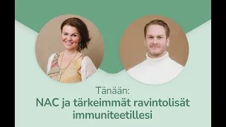 Karita Aaltosen LIVE - Vieraana Joni Laiho | NAC ja muut tärkeimmät ravintolisät immuniteetille