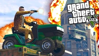 The Amazing Lawnmower Parkour Race! (GTA 5 Funny Moments)