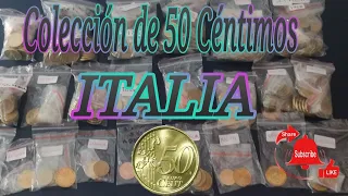 Mi Colección de Monedas de 50 Céntimos de Italia