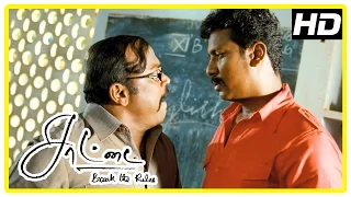 Saattai Tamil movie scenes | Samuthirakani challenges the teachers | Thambi Ramaiah | Yuvan