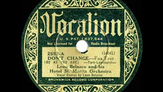 1933 Leon Belasco - Don’t Change (Be As You Are) (Leon Belasco, vocal)