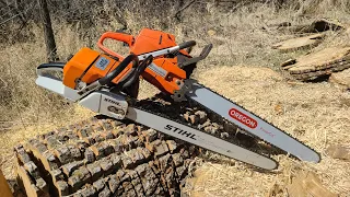 Husky 394xp and Stihl 044!! 2 of the best saws ever made!!