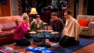 TBBT Game Night -  Where's Waldo, Wrestling, Kissing, Long Division and Pie Eating