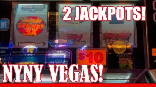 🚨New York New York High Limit Slot Machines 🎰2 Jackpots! Let's Play!