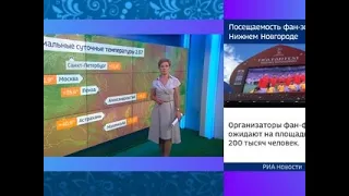 Футбол. Чемпионат мира-2018. "Погода 24": во время матчей 1/8 финала ЧМ-2018 в Москве и - Вести 24