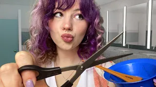 Asmr E-Girl Does Your Hair In The School Bathroom Roleplay ✂️ (part 2)