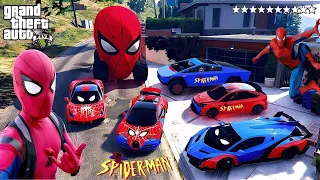 GTA 5 ✪ Stealing SPIDERMAN SUPER CARS with Franklin ✪ (Real Life Cars #39)