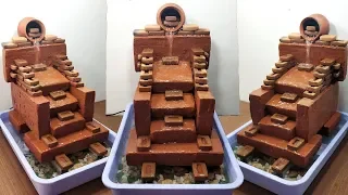 How to make ancient terracotta waterfall fountain very easy