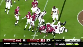 Mississippi State OL/Offense vs Alabama Defense (2020)