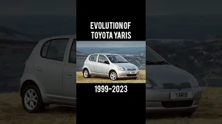 EVOLUTION OF TOYOTA YARIS (1999~2023) #shorts #viral #cars #trending #evolution #toyota