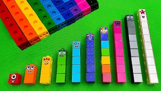 Diy Numberblocks - Numberblocks  1 to 10 With  Mathlinks Cube ! #ASMR