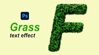 grass text effect in photoshop