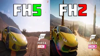 Forza Horizon 2 Start Menu vs Forza Horizon 5 Start Menu